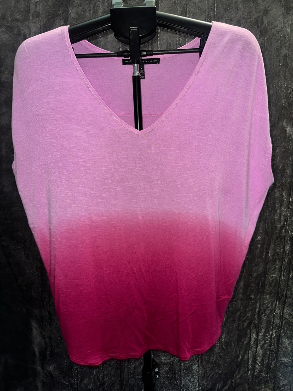White House Black Market Light Pink V-Neck Lightweight Knit Top